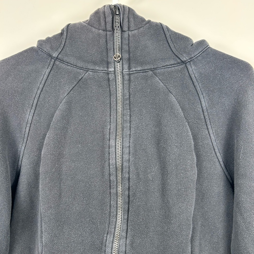 Lululemon Scuba Hoodie Full Zip Black Size 12 Fitted Athletic Jacket - Picture 8 of 12